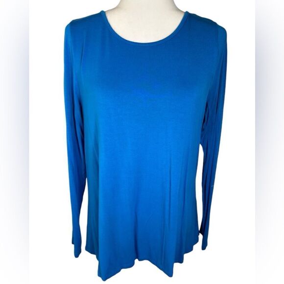 Free Birdies Womens Blue Polar Bear Print Comfy Bamboo Long Sleeve Pajama Set - Picture 3 of 10